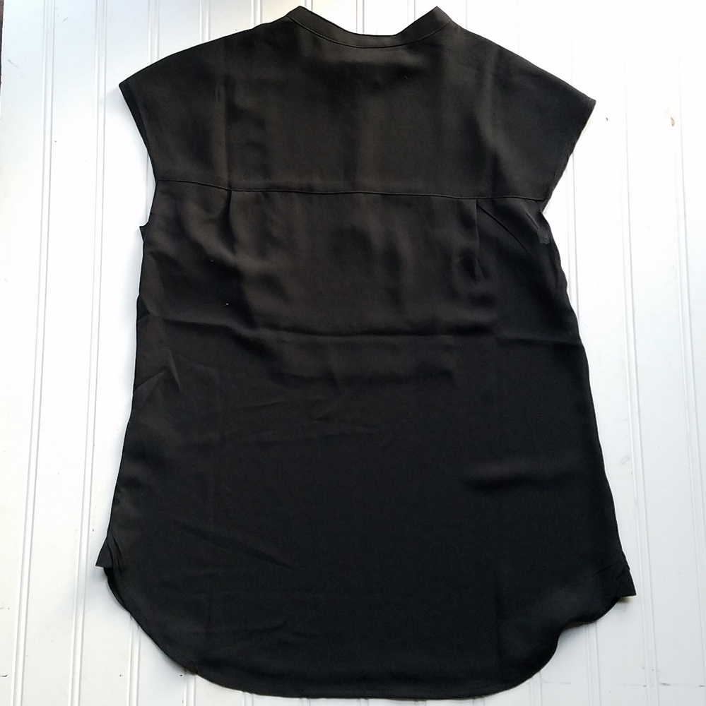 New J. Crew Black Blouse Cap Sleeve Top XXS - Picture 2 of 9
